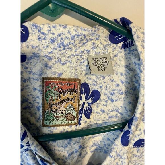 VTG Pineapple Connection Hawaiian Tropical Mens Small Button Up Shirt 2XT - Picture 2 of 7